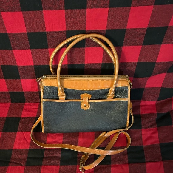 Dooney & Bourke Black and Tan Crossbody Bag with Adjustable Strap - Picture 2 of 4